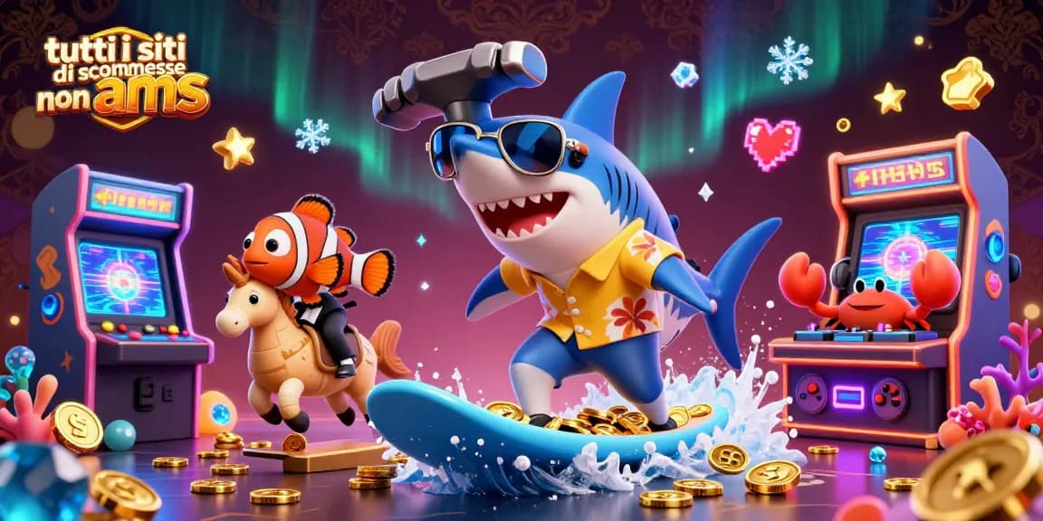 Tutti i siti di scommesse non AAMS illustrano il divertimento del gioco con un pesce pagliaccio e un DJ granchio.