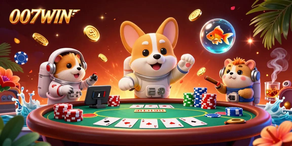 Engage with thrilling gameplay at 007WIN, featuring a dynamic space casino scene.