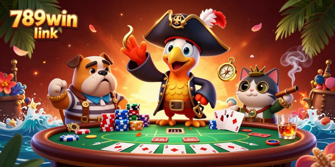 Experience thrilling action with 789win link at a lively poker game featuring vibrant casino elements.