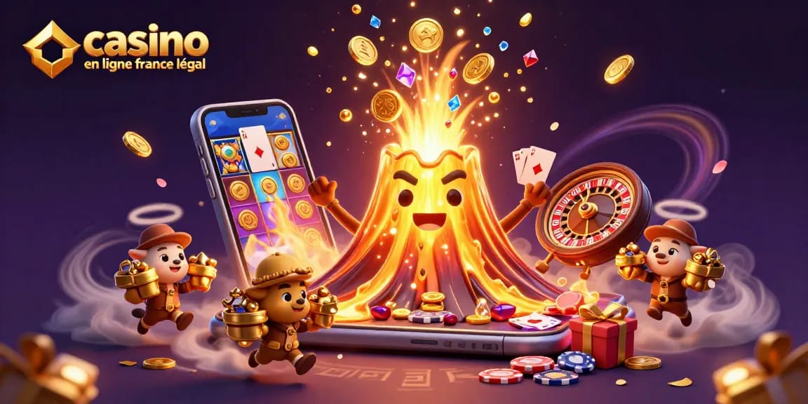 Plongez dans l'univers des casinos en ligne avec le volcan doré, trésors et jeux, casino en ligne légal en France
