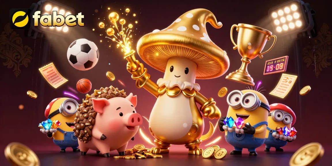 Experience fabet's exhilarating sports betting scene with dynamic elements and vibrant characters.