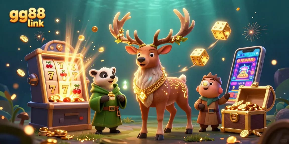 Join the excitement at gg88 link, featuring vibrant characters and explosive jackpots in a rich casino scene.