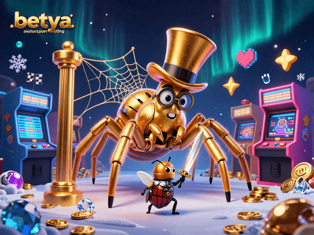 Betya.com motorsport betting highlights vibrant arcade themes in an engaging casino scene.