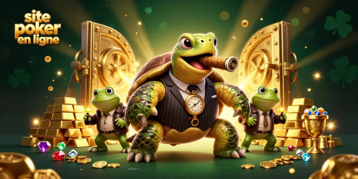 Jouez sur le site poker en ligne avec une scène dynamique de casino, élégance et richesse.