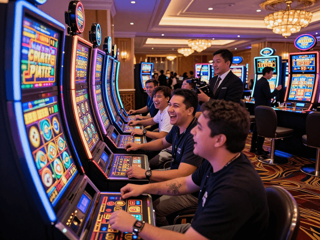 Experience the excitement of slot gacor games in a lively casino.