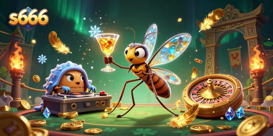 Experience dynamic gaming at s666 with a 3D cartoon casino scene featuring unique characters and vibrant elements.