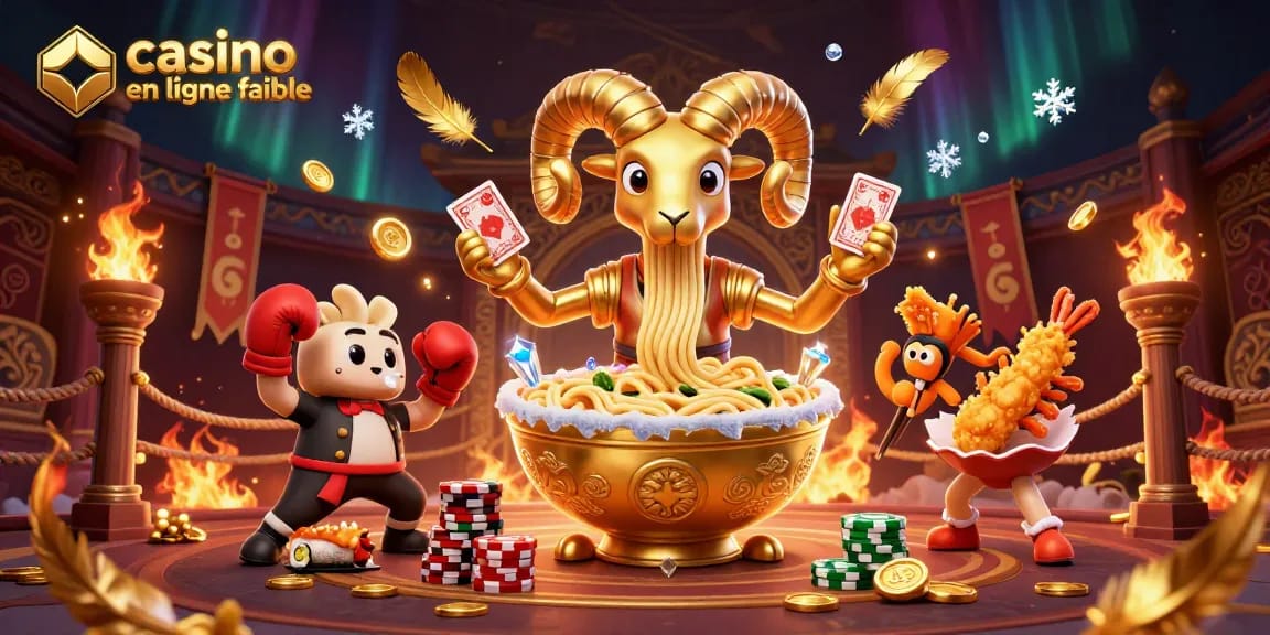 Visuel dynamique du casino en ligne fiable, illustrant une scène de jeu animée avec des personnages colorés et des éléments de casino