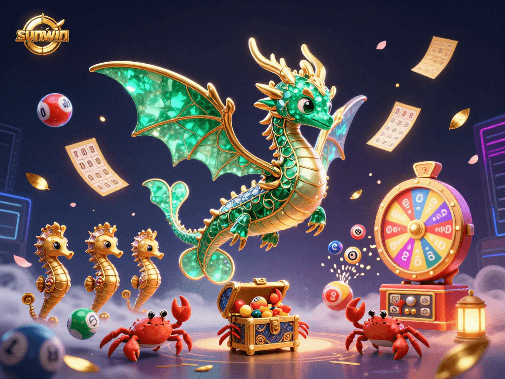 Experience thrilling wins with Sunwin's dazzling lottery adventure featuring vibrant game elements.