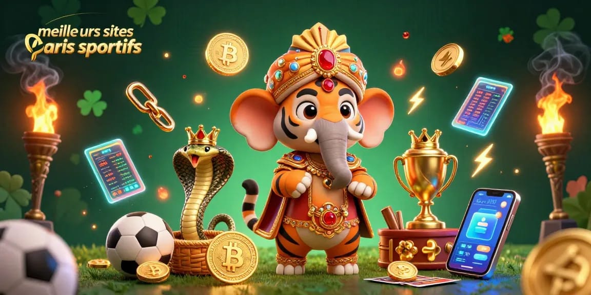 Pariez sur les meilleurs sites de paris sportifs avec une illustration animée captivante.