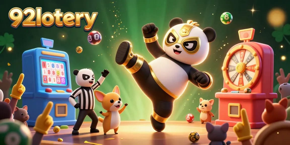 Experience thrilling lottery excitement with 92lottery's vibrant 3D art representation