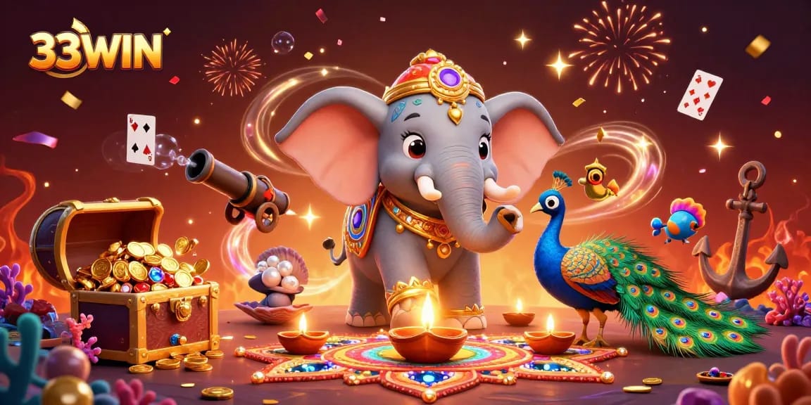 Win big at 33WIN's exciting casino with colorful gems and vibrant games.