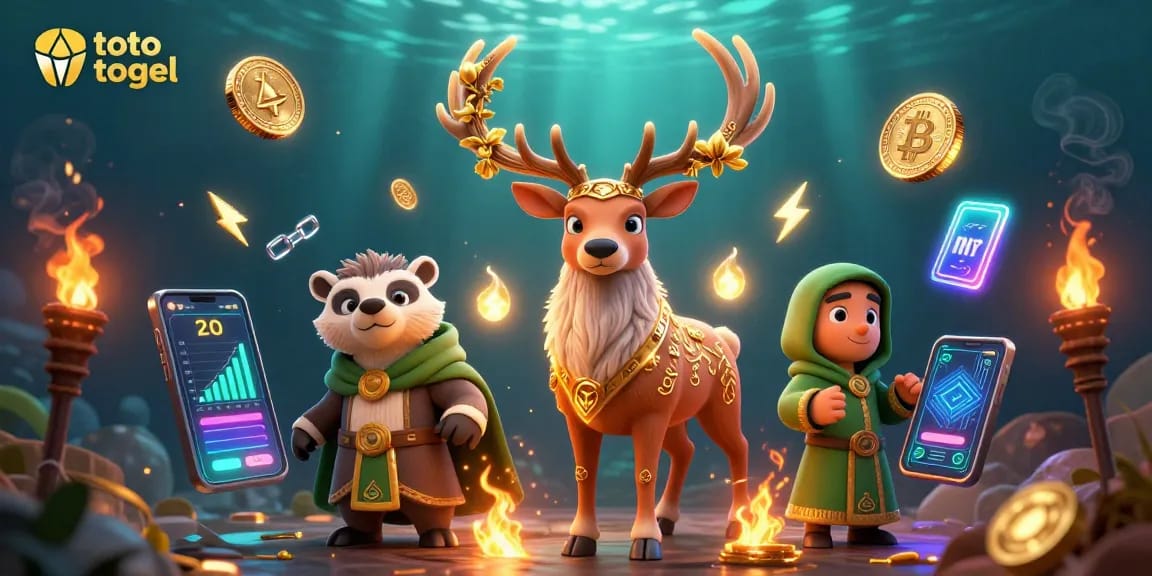 Play toto togel with magical visuals and exciting characters in a vibrant 3D scene.