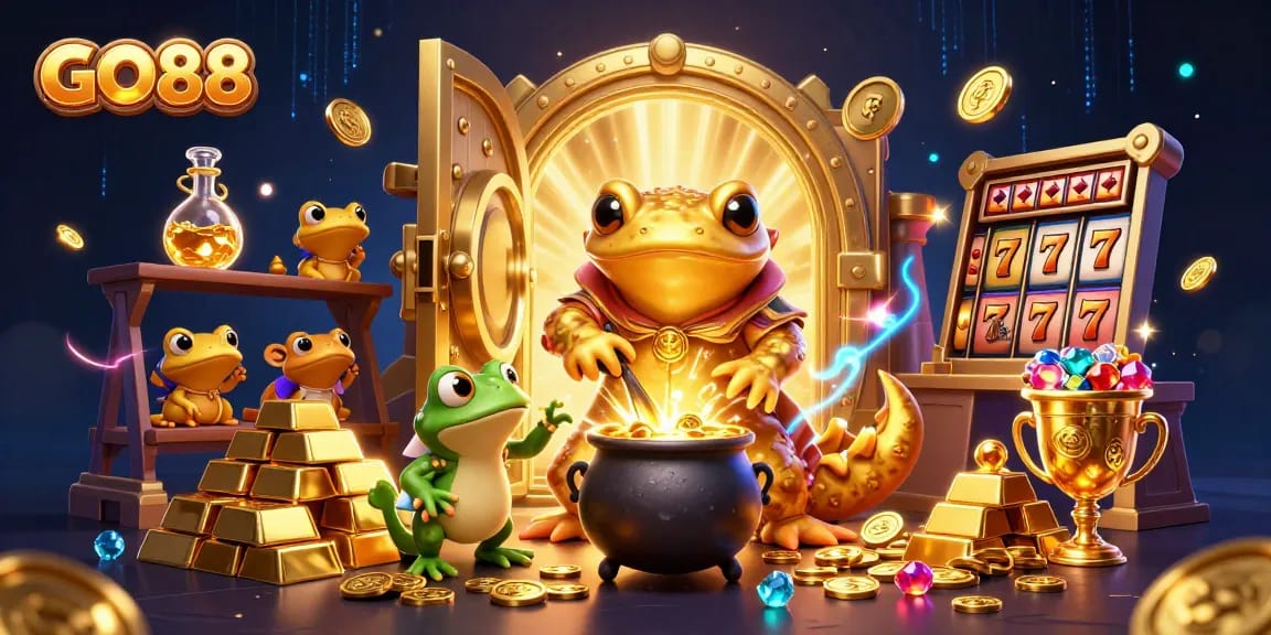 Engage with GO88's thrilling world of golden treasures and jackpot games in this dynamic scene.