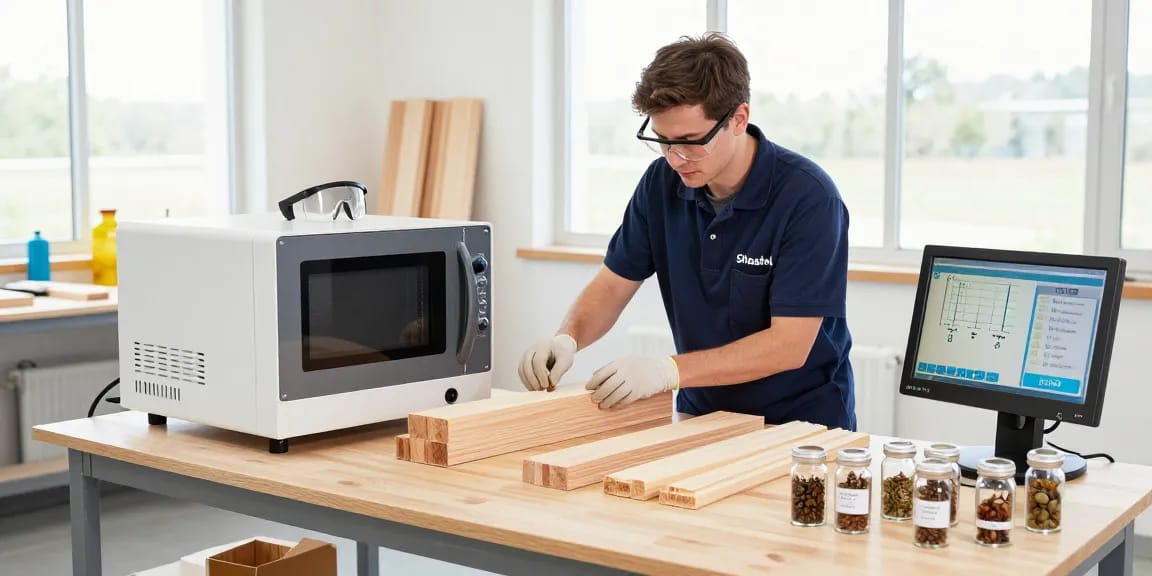 Shashel technology for effective wood treatment eliminating wood-boring insects.