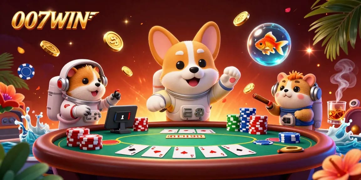 Engage with thrilling gameplay at 007WIN, featuring a dynamic space casino scene.