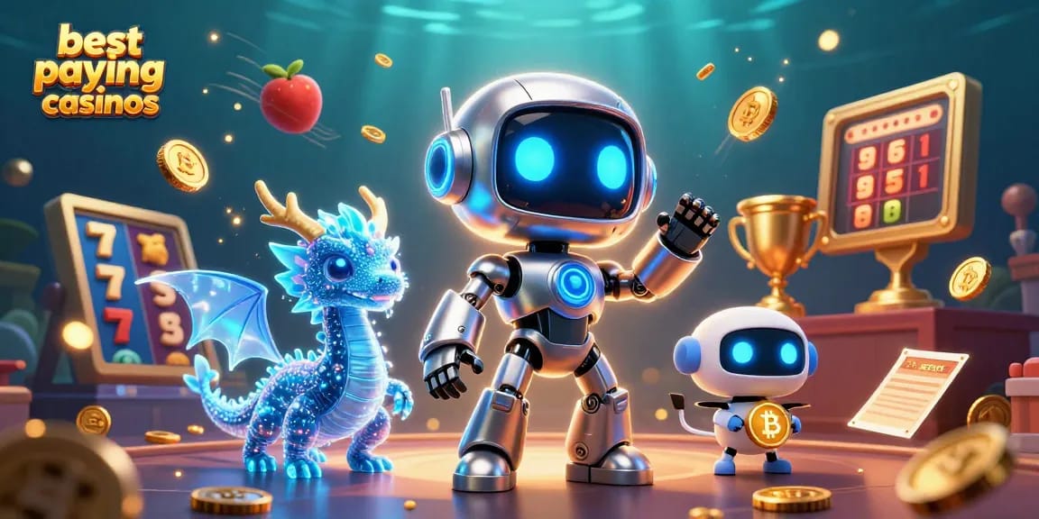 Experience the excitement of the best paying online casinos with vibrant gaming elements and dynamic characters.