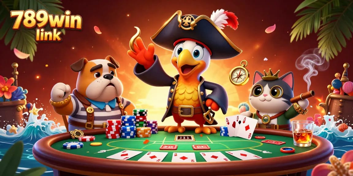 Experience thrilling action with 789win link at a lively poker game featuring vibrant casino elements.