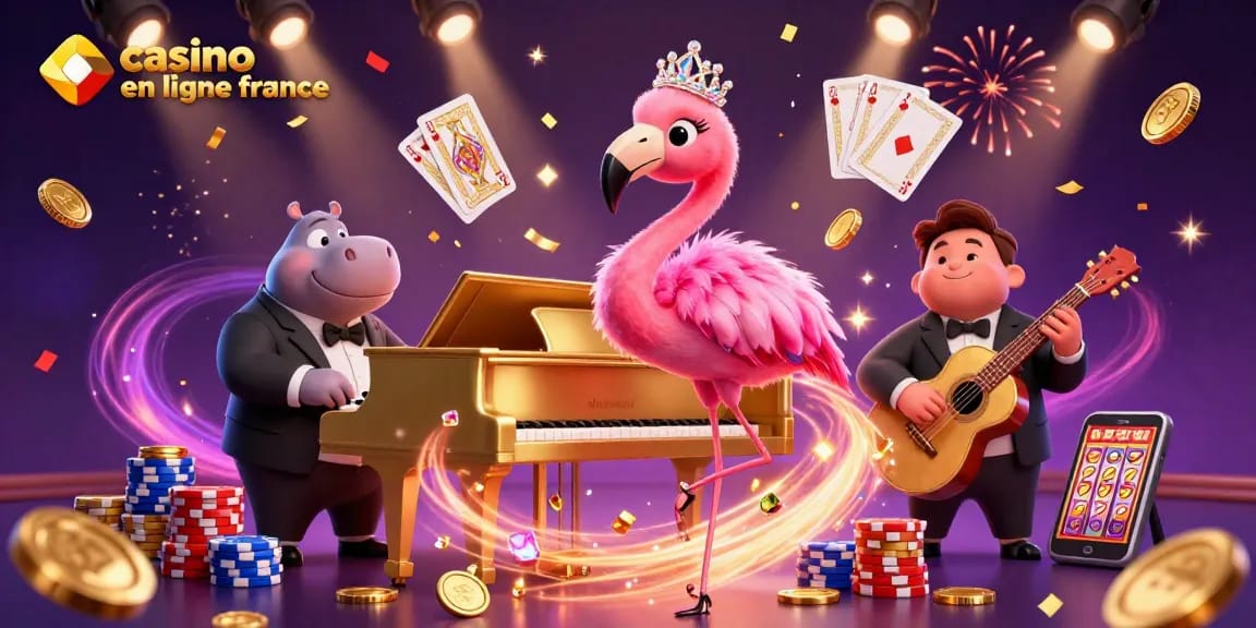 Profitez des jeux de casino en ligne en France avec une ambiance festive et des gains potentiels.