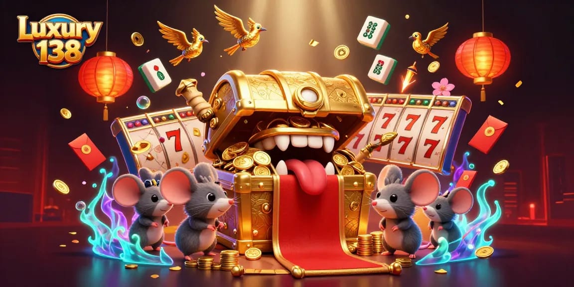 Engage with Luxury 138 and discover treasures through 3D adventures in slots, showcasing animated jackpots and vibrant elements.