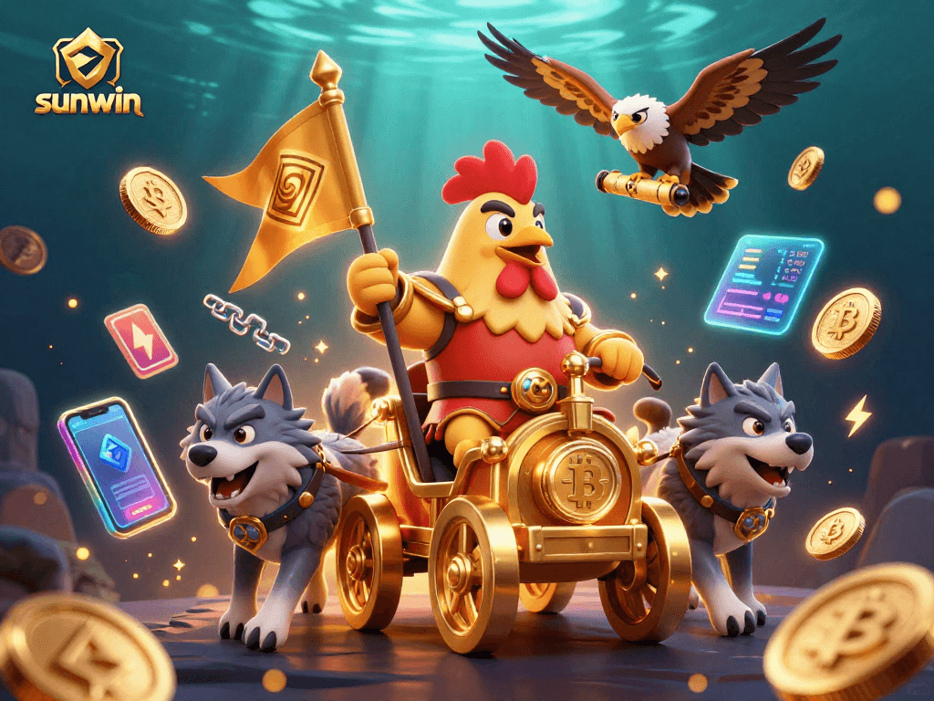 Join the action with sunwin's 3D casino adventure featuring a rooster warlord.