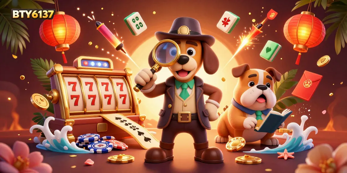 BTY6137 reveals a joyful poker scene with 3D cartoon characters surrounded by casino elements.
