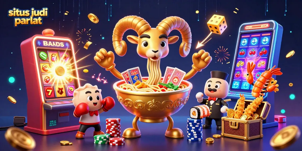 Experience the excitement of situs judi parlay with vibrant 3D characters, slot machines, and jackpot action.