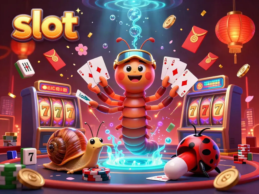 Engage with thrilling slot action featuring lively characters and vibrant casino elements.