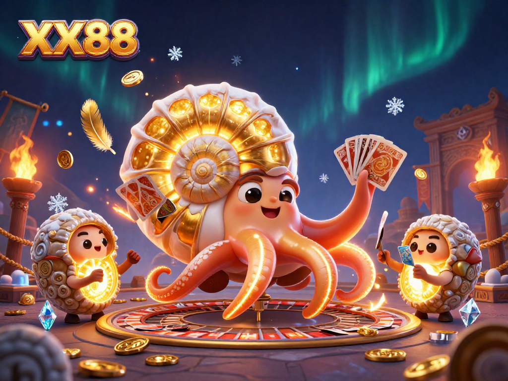 Players experience the thrill of XX88's dynamic gambling scene with ancient casino elements.