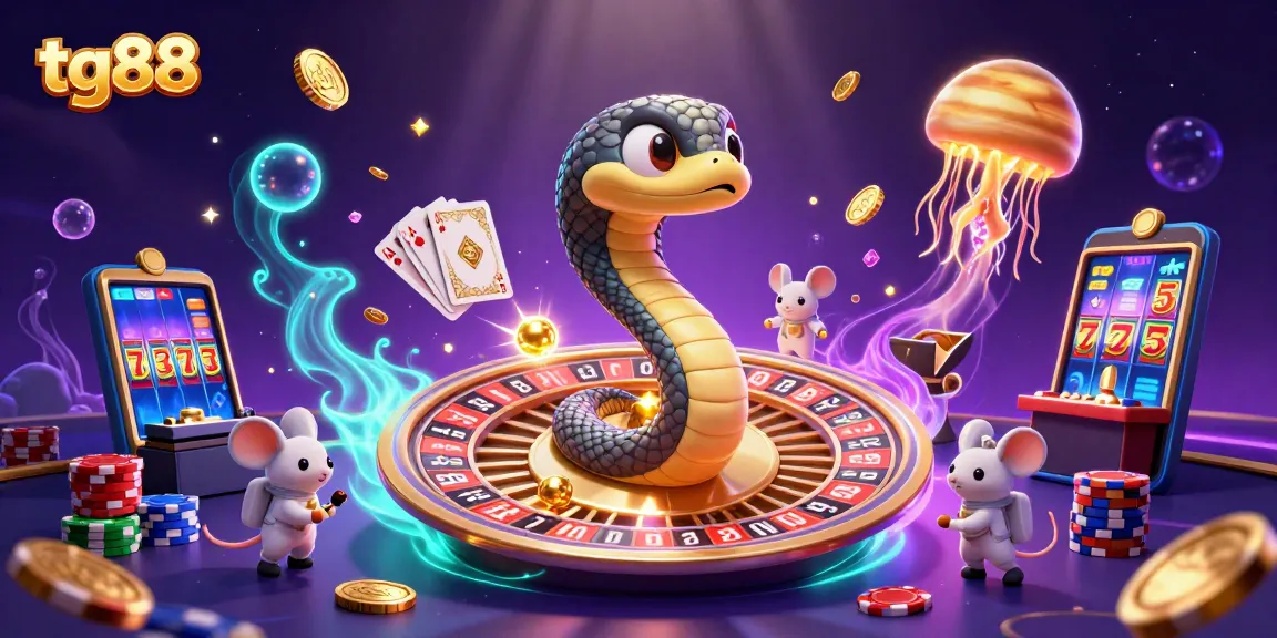 Experience thrilling bets in tg88 featuring a Saturn roulette snake and lucky astronaut mice.