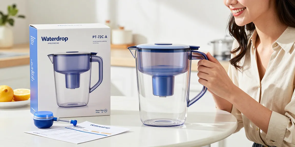 Waterdrop PT-72C-A Glass Alkaline Water Filter Pitcher - best deals on e-commerce platforms for premium hydration solutions