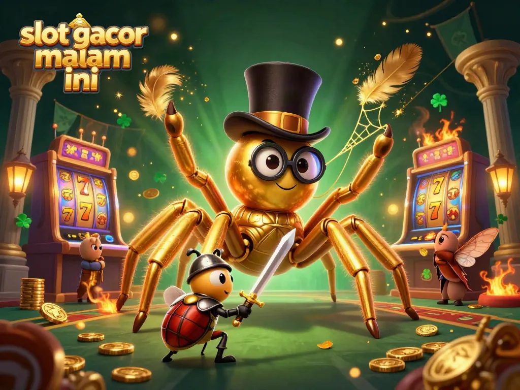 Menang dengan slot gacor malam ini di kasino dengan laba-laba raksasa dan kawanan serangga penonton.