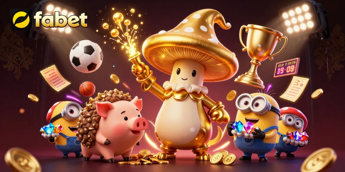 Experience fabet's exhilarating sports betting scene with dynamic elements and vibrant characters.
