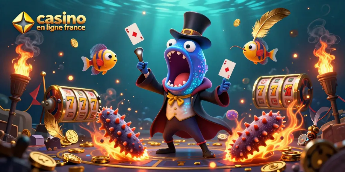 Jouer au casino en ligne France avec une illustration de créatures marines dans un décor de magie