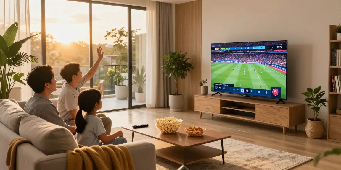 Family enjoying quality time together while watching sports with IPTV services. See our top picks for 2026.