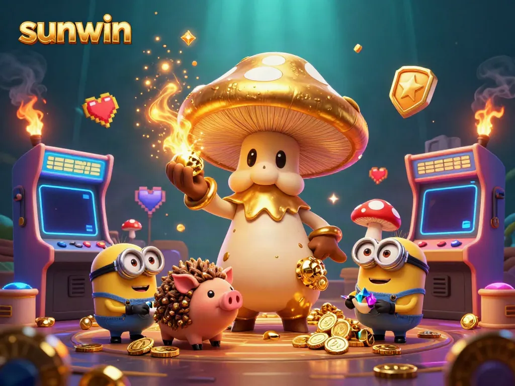 Experience thrilling adventures at sunwin with a magical golden wizard, treasures, and dynamic casino elements.