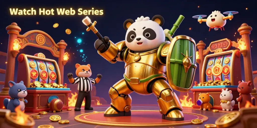 Menonton Hot Web Series sambil bertaruh di kasino imersif yang dikelilingi oleh karakter lucu.