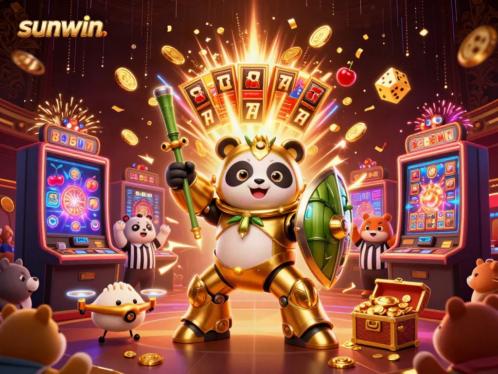 Experience thrilling jackpots with sunwin's dynamic gameplay in this vibrant casino scene.