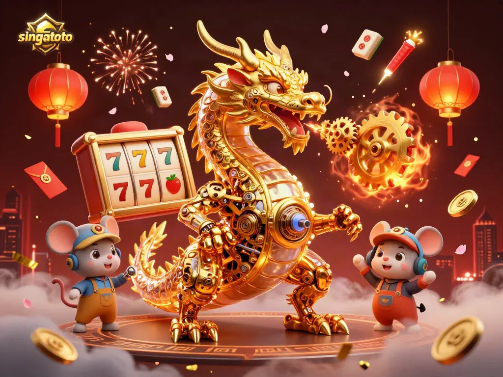Engage with singatoto's thrilling casino experience featuring a fantastical dragon and vibrant gaming elements.