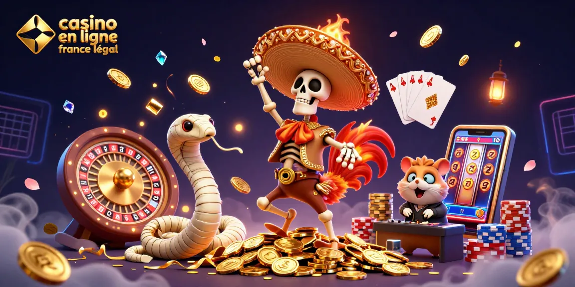 Jeux captivants sur 'casino en ligne légal en France' avec un rooster dansant et des pièces d'or