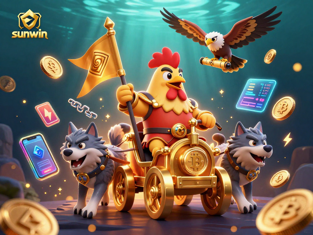 Join the action with sunwin's 3D casino adventure featuring a rooster warlord.
